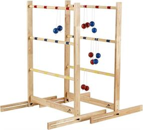 img 4 attached to 🎉 ApudArmis Wooden Golf Ladder Toss Game Set - Outdoor Yard Beach Game for Kids, Adults, and Family with 6 Bolos Balls and Carrying Case