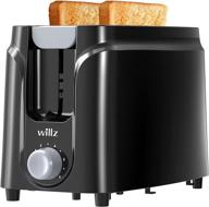 🍞 willz extra wide slot toaster: sleek 2-slice, shade selector, auto shut-off & more! логотип