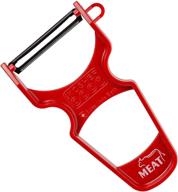 the kosher cook y vegetable peeler - heavy duty stainless steel blade - swiss peeler - ergonomic handle - color coded kitchen tools - red logo