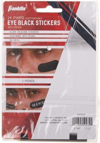 img 1 attached to 👀 Franklin Sports Eye Black Stickers for Kids - Customizable Lettering Baseball and Football Eye Black Stickers - Get Game Ready with 24 Pairs and White Pencil Included