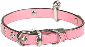 img 2 attached to 🐱 Stylish Cat Collar with Bell - Rhinestone and Daisy Flower Accents, Soft PU Leather Neck Collar for Small Dogs, Kittens, and Other Small Pets (Pink)