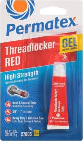 img 1 attached to 🧲 Permatex 27005-6PK High Strength Threadlocker | Red Gel Squeeze Pack of 6 | 5g