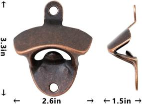 img 2 attached to 🍻 15 Pieces of Wall Mount Vintage Rustic Bottle Openers for Bars, Restaurants, KTVs, Hotels, and Homes - Suitable for Vintage Bar Décor (Red Copper)