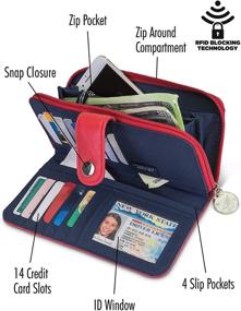 img 2 attached to Nautica Womens Wallet Blocking Around Women's Handbags & Wallets for Wallets