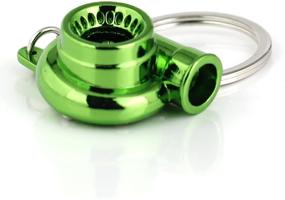 img 3 attached to Maycom Creative Spinning New Turbo Turbocharger Keychain Key Chain Ring Keyring Keyfob (Anodized Green)