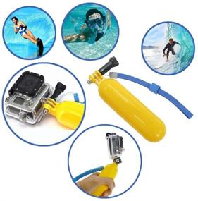 img 1 attached to 📸 TEKCAM Action Camera Selfie Stick Floating Hand Grip for Gopro Hero 9 8 7 6 5 AKASO EK7000 Brave 4 Campark Dragon Touch Remali Capture HLS Waterproof Cameras - A Versatile Solution