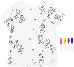 img 4 attached to Cubcoats Unicorn Coloring T Shirt: Washable Girls' Clothing That Inspires Creativity