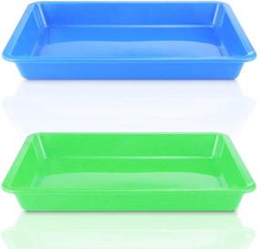 img 2 attached to 🎨 Weoxpr 5 Pack Multicolor Plastic Art Trays - Versatile Organizer & Serving Trays - Perfect for Art & Crafts, Painting, DIY Projects, Beads & Organizing Supplies