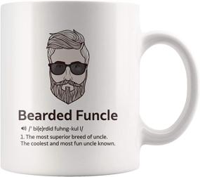 img 4 attached to Unique Bearded Funcle Mug: The Perfect Funny Gift for Your Favorite Uncle on Father's Day!