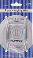 🔧 plymor white vinyl plate hanger (2 pack) - wall mountable for plates 3.5"-5" - 3.125"h x 1.75"w x 0.5"d логотип