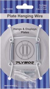 img 1 attached to 🔧 Plymor White Vinyl Plate Hanger (2 Pack) - Wall Mountable for Plates 3.5"-5" - 3.125"H x 1.75"W x 0.5"D