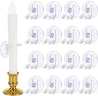 🕯️ enhance your christmas party with 16-piece window candle holder clamps & suction cups logo