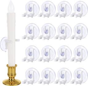 img 4 attached to 🕯️ Enhance Your Christmas Party with 16-Piece Window Candle Holder Clamps & Suction Cups