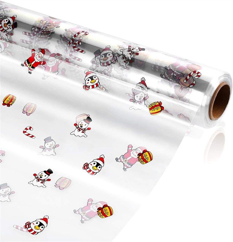 Baskets Cello Wrapping Paper Treats jojofuny 100 ft Clear Cellophane Wrap Roll with Red Polka Dots Design| 15.7 in x 100 ft.| 2.5 Mil Thick Crystal Cellophane Roll| Gifts 
