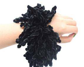 img 4 attached to 🧕 AUEAR 2 Pack Volumising Scrunchie: Big Hair Tie Ring for Hijab Volumizing - Khaleeji Hair Scrunchie (Black)