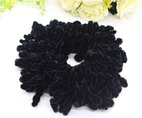 img 3 attached to 🧕 AUEAR 2 Pack Volumising Scrunchie: Big Hair Tie Ring for Hijab Volumizing - Khaleeji Hair Scrunchie (Black)