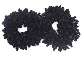 img 1 attached to 🧕 AUEAR 2 Pack Volumising Scrunchie: Big Hair Tie Ring for Hijab Volumizing - Khaleeji Hair Scrunchie (Black)