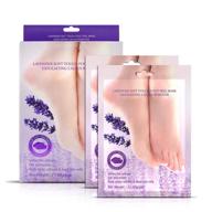 👣 foot peel mask – exfoliating and softening treatment for calluses, dead skin cells, and rough heels - repair dry toe skin in 1-2 weeks – natural peeling treatment for men & women (lavender) logo