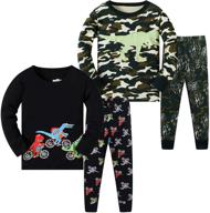 🦖 boys space dinosaur plane sharks short sleeve pajama sets - kid sleepwear (2-12 years) logo
