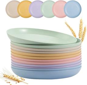 img 4 attached to 🍽️ Microwave and Dishwasher Safe Lightweight Unbreakable Dinnerware