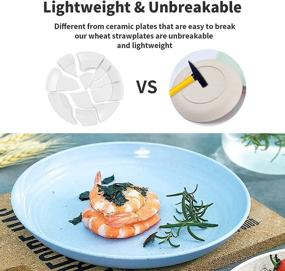 img 2 attached to 🍽️ Microwave and Dishwasher Safe Lightweight Unbreakable Dinnerware