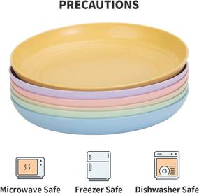 img 1 attached to 🍽️ Microwave and Dishwasher Safe Lightweight Unbreakable Dinnerware