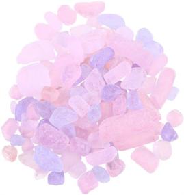 img 3 attached to Natural Irregular Aquarium Gravel Stone in Pink Purple - Polished Gravel for Outdoor Garden Landscaping, Vase Fillers, and Decorative Purposes