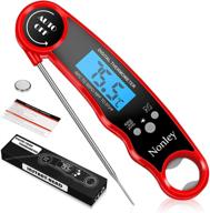 🌡️ waterproof ultra fast instant read digital meat thermometer for cooking - backlight &amp; calibration included - ideal for grilling bbq smoker oil deep fry candy turkey logo