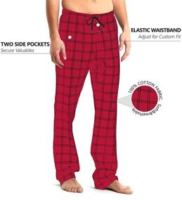 img 3 attached to 👖 Comfortable & Stylish Idtswch Inseam Cotton Sleepwear Bottoms for Men