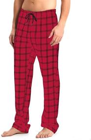 img 2 attached to 👖 Comfortable & Stylish Idtswch Inseam Cotton Sleepwear Bottoms for Men