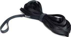 img 2 attached to 🐶 Leashboss Long Trainer: 20 Ft 3/4 Inch Black Nylon Dog Training Leash with Storage Strap for K9 Recall