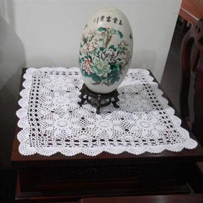 img 1 attached to Damanni Handmade Crochet Tablecloth Doilies Food Service Equipment & Supplies in Tabletop & Serveware
