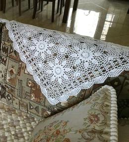 img 2 attached to Damanni Handmade Crochet Tablecloth Doilies Food Service Equipment & Supplies in Tabletop & Serveware