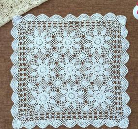 img 3 attached to Damanni Handmade Crochet Tablecloth Doilies Food Service Equipment & Supplies in Tabletop & Serveware
