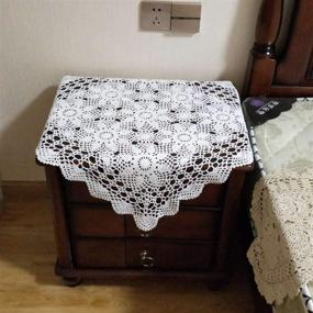 img 4 attached to Damanni Handmade Crochet Tablecloth Doilies Food Service Equipment & Supplies in Tabletop & Serveware