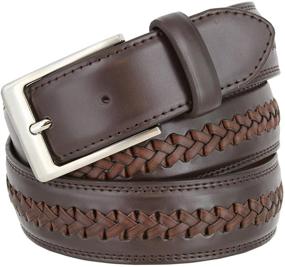 img 2 attached to 👔 Stylish Crossweave Braided Leather Accessories and Belts for Men - A Casual and Versatile Choice