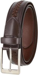 img 1 attached to 👔 Stylish Crossweave Braided Leather Accessories and Belts for Men - A Casual and Versatile Choice