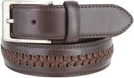 👔 stylish crossweave braided leather accessories and belts for men - a casual and versatile choice logo