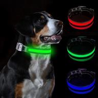 🐶 super bright led dog collar: water resistant, reflective, usb rechargeable, 3 light modes, 10 hours working time! ideal for small, medium or large dogs logo