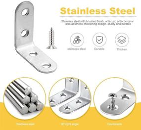 img 2 attached to 🔩 Teenitor 40mm x 40mm Stainless Steel Bracket Mounting Fastener