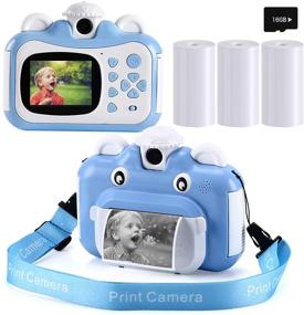 img 4 attached to Barchrons Instant Print Digital Kids Camera 1080P Rechargeable with 16G SD Card for Girls Video Camera Ages 3-12 - Perfect for Children's Day