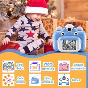 img 1 attached to Barchrons Instant Print Digital Kids Camera 1080P Rechargeable with 16G SD Card for Girls Video Camera Ages 3-12 - Perfect for Children's Day