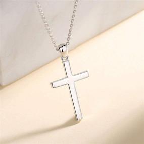 img 3 attached to ⛪ Faith Hope Love Cross Pendant Necklaces for Women - INFUSEU Sterling Silver, with 18 Inch Chain, Ideal Gifts