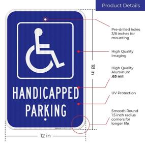 img 2 attached to Handicap Parking Sign Prismatic Reflective