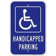 handicap parking sign prismatic reflective logo
