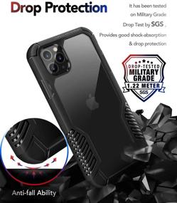 img 2 attached to 📱 MOBOSI Vanguard Armor iPhone 11 Pro Max Case - Rugged, Heavy Duty Shockproof Cover with Military Grade Drop Protection - 6.5 Inch 2019 - Matte Black