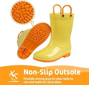 img 2 attached to 👟 Stylishly Protective: Litfun Toddler Lightweight Waterproof Boys' Shoes with Easy Grip Handles