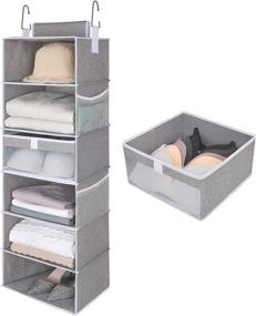 img 4 attached to StorageWorks 6 Shelf Hanging Shelves Organizer Storage & Organization and Clothing & Closet Storage