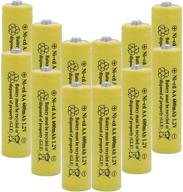 🌞 qblpower solar light rechargeable batteries for garden lamps (12 pack aa yellow) logo