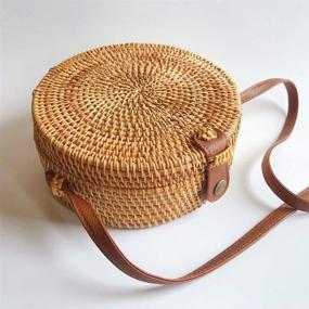 img 2 attached to Handwoven Round Rattan Basket Circle